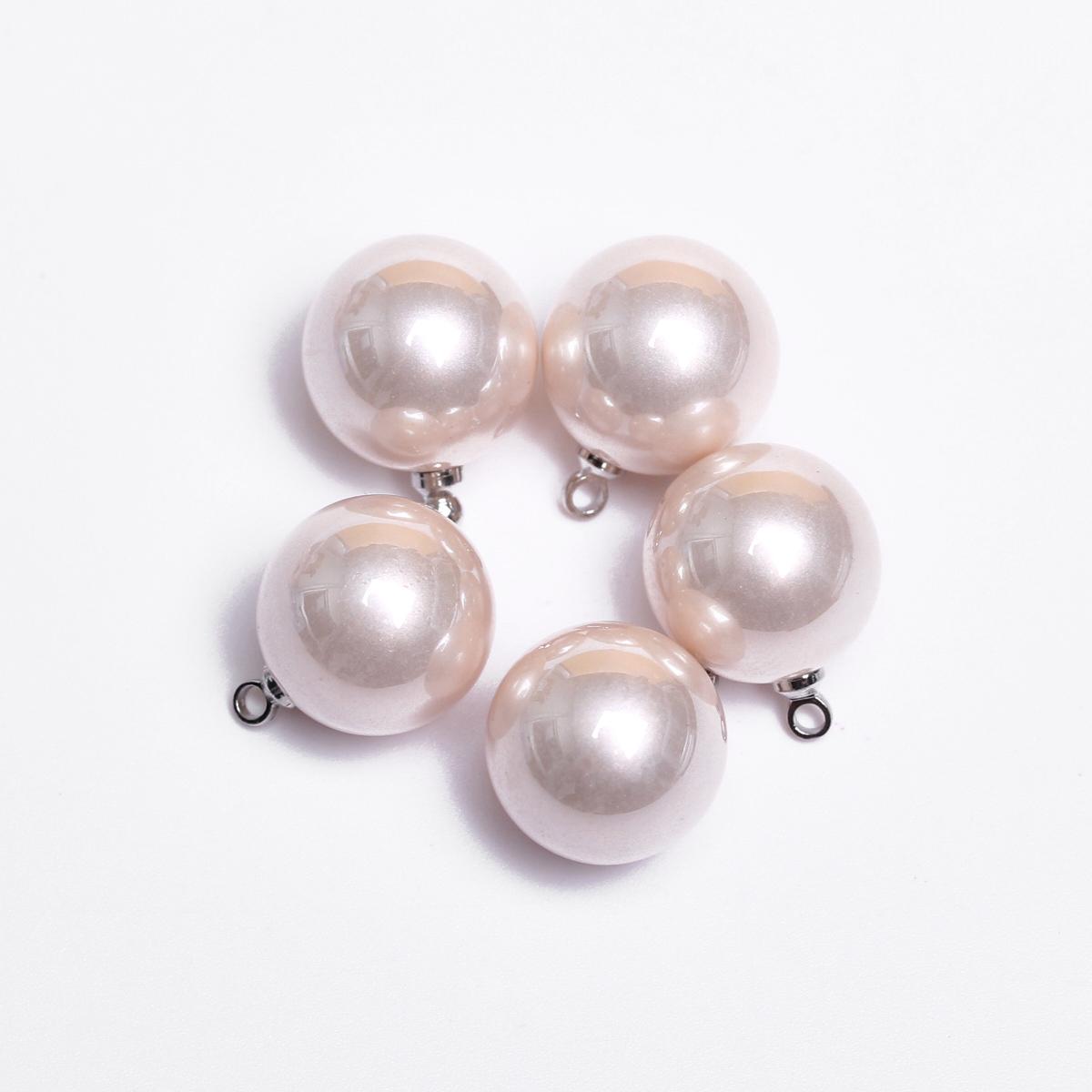 

Trendy Unisex Round High Quantity Pendants Beads Imitation Pearl DIY Handmade Crafts Material Bracelets Jewelry Making Accessories 5Pcs Loose Beads 12mm 5pcs