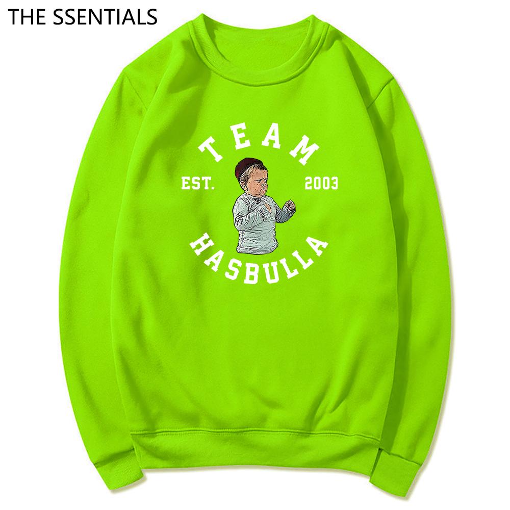 Felpa con cappuccio Team Hasbulla Classica Meme di combattimento Regalo per fan Mini Khabib Blogger Felpe con cappuccio Unisex Kawaii Pullover Felpe con cappuccio grafiche