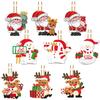 2025 Wooden Santa Claus Pendant Merry Christmas Decorations For Home Navidad Elk Snowman Ornaments Xmas Tree Decor Noel New Year
