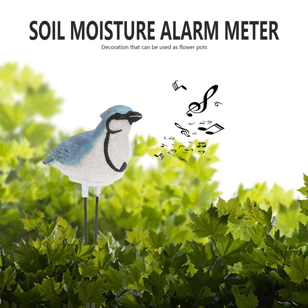 Soil Moisture Alarm Meter Resin Bird Soil Moisture for Indoor Bonsai Garden Farm Watering Reminder