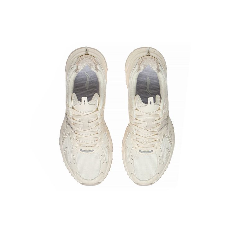 Li Ning Trendy Casual Lightweight Low-Top Running Shoes Women sneakers White Gray ARLS022-4