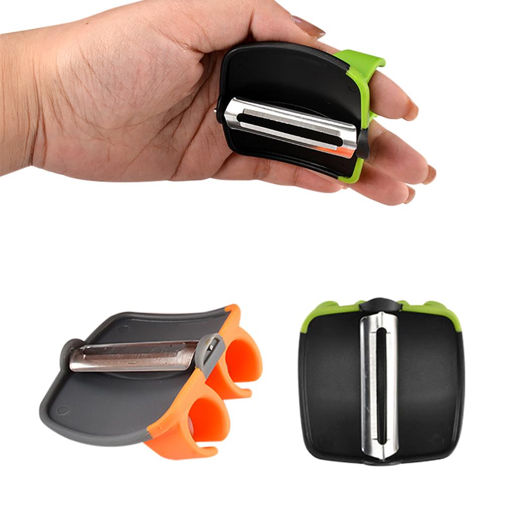 Vegetable Peeler Stainless Steel On Finger Quickly Remove Peel Without Changing Grip for Peeling Cucumbers Potatoes