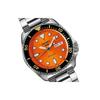 Seiko 5 Series Orange Diver Mechanical Movement Stainless Steel Strap Watch Men watches SRPD59K1