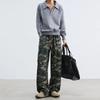 Pantalons décontractés droits à outils américains amples nouveau camouflage pantalon décontracté droit pour hommes pantalon large rétro polyvalent taille élastique cordon de serrage d'automne