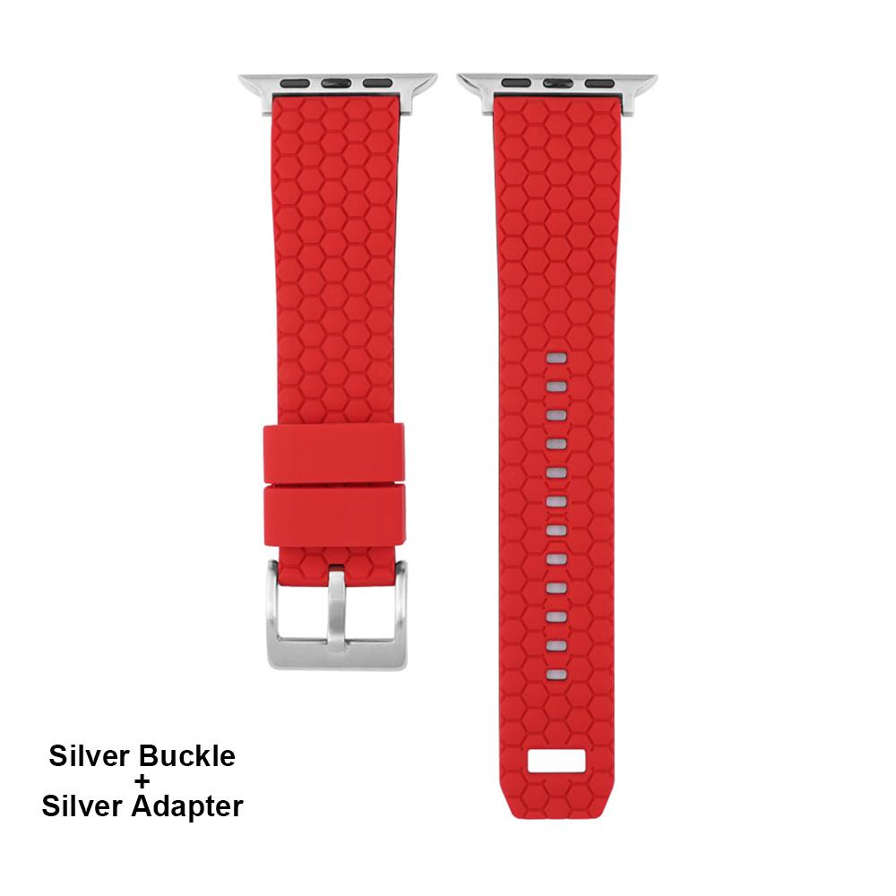 Honeycomb Texture Silicone Strap For Apple Watch Band 45mm 44mm 41mm 40mm 42mm Bracelet For iWatch Series 7 6 SE 5 4 3 Watchband