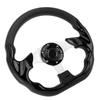 Car Steering Wheel 13in PU Stylish Look Impact Proof Enhanced Grip Easy Installation Racing Steering Wheel for Vehicle