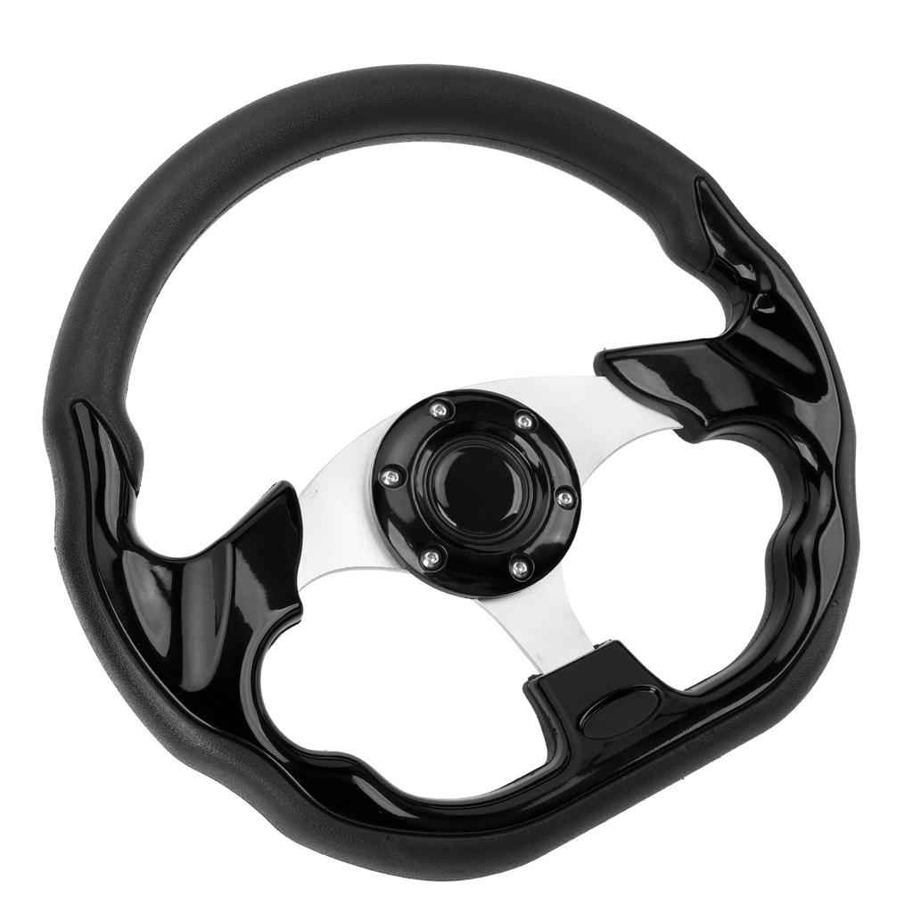 Car Steering Wheel 13in PU Stylish Look Impact Proof Enhanced Grip Easy Installation Racing Steering Wheel for Vehicle