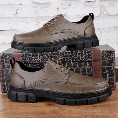 Scarpe Casual da Uomo di Marca di Alta Qualità in Vera Pelle con Suole Spesse Resistenti all'Usura Abbigliamento da Lavoro Scarpe da Ufficio Business da Uomo