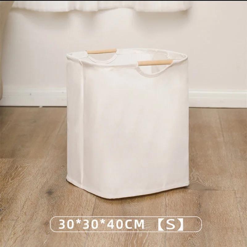 

Японская корзина для белья, складная корзина для хранения грязной одежды, органайзеры из бамбуковой ткани с ручками для угла, узкая TJ6826