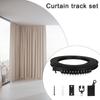 Multipurpose 5 Meter Ceiling Mount Curtain Rails Kits with Rollers Set for Privacy and Window Treatments Home and Office