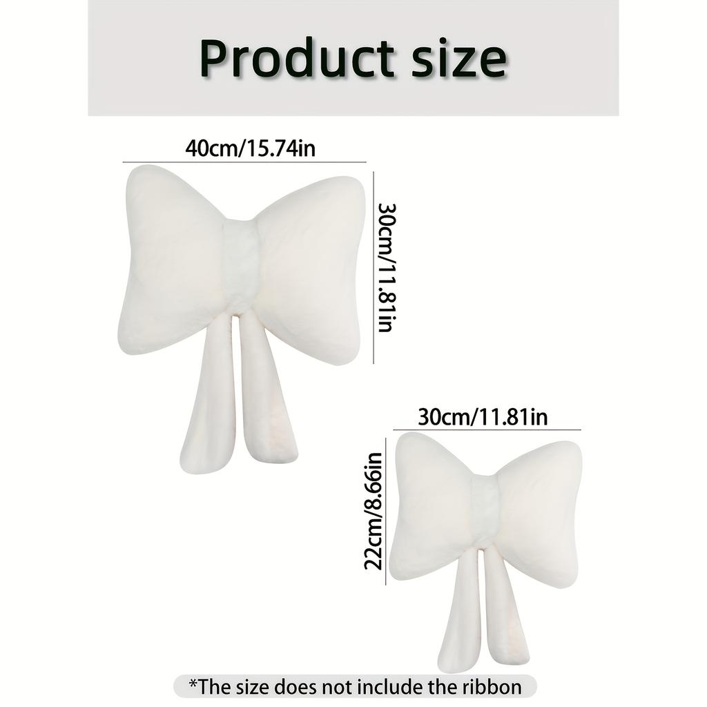 1pc Simple Pink Bow Shaped Pillows Sofa Pillows Seat Cushions Ins Style Home Comfortable Decor Master Bedroom Decorative Pillows