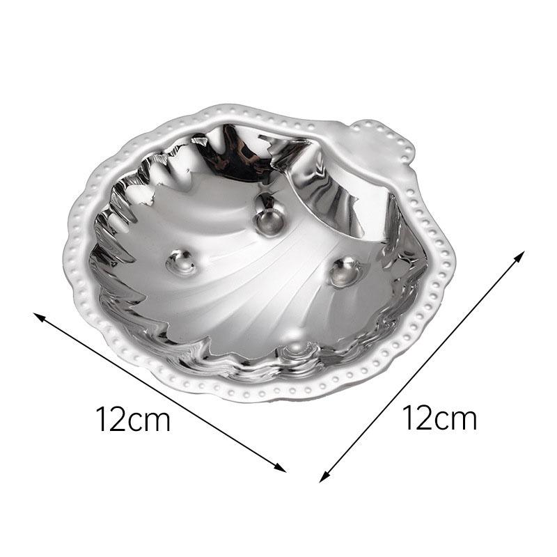 Luxurious French Retro 304 Stainless Steel Shell Butter Box Jewelry Storage Box Antique Food Box