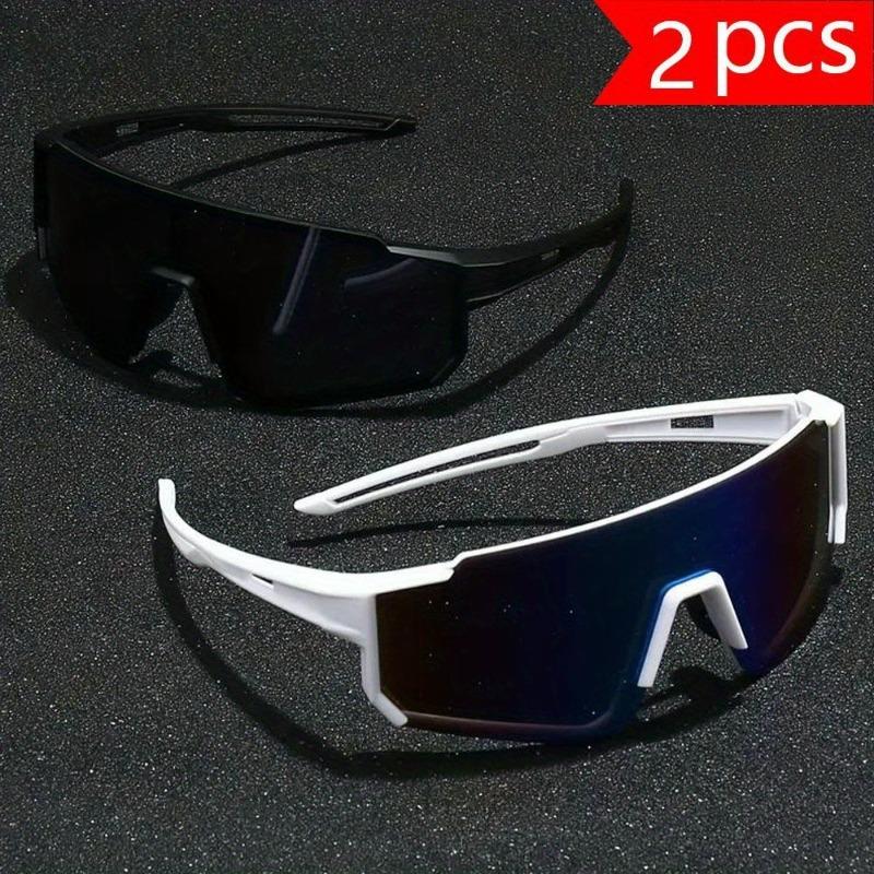 A Set of Two-piece Men's Wraparound Mirror Glasses Designed for Durability Making Them An Excellent Gift Option for Holidays