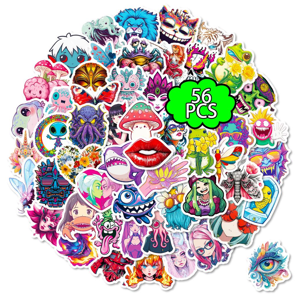 56 Millennium Sweetheart Y2K Abstract Stickers Fantastic And Funny Creative Hand Account Computer Stickers