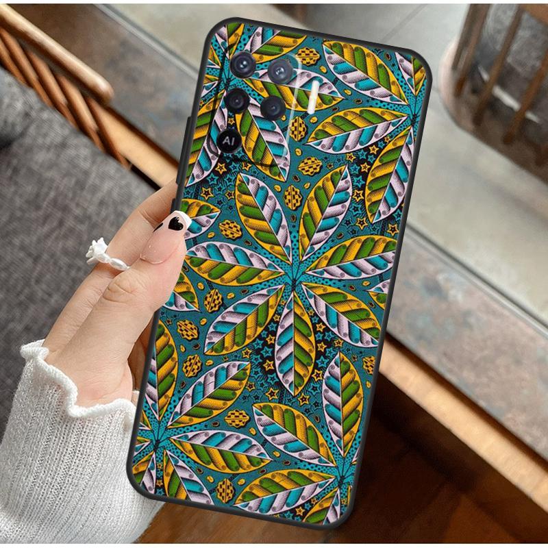 

African Style Fabric Print Phone Case For Oppo A18 A38 A58 A78 A98 A17 A79 A40 A60 A80 A16 A76 A96 A15 A74 A94 A54 A77 For OPPO A80 5G