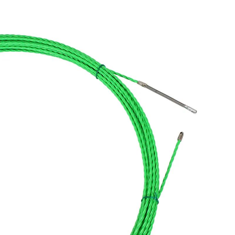 4mm 5m-30m Fiberglass Cable Push Pullers Duct Snake Rodder Fish Tape Wire Pom Fish Draw Tape Electrical Cable Puller Aid Tool