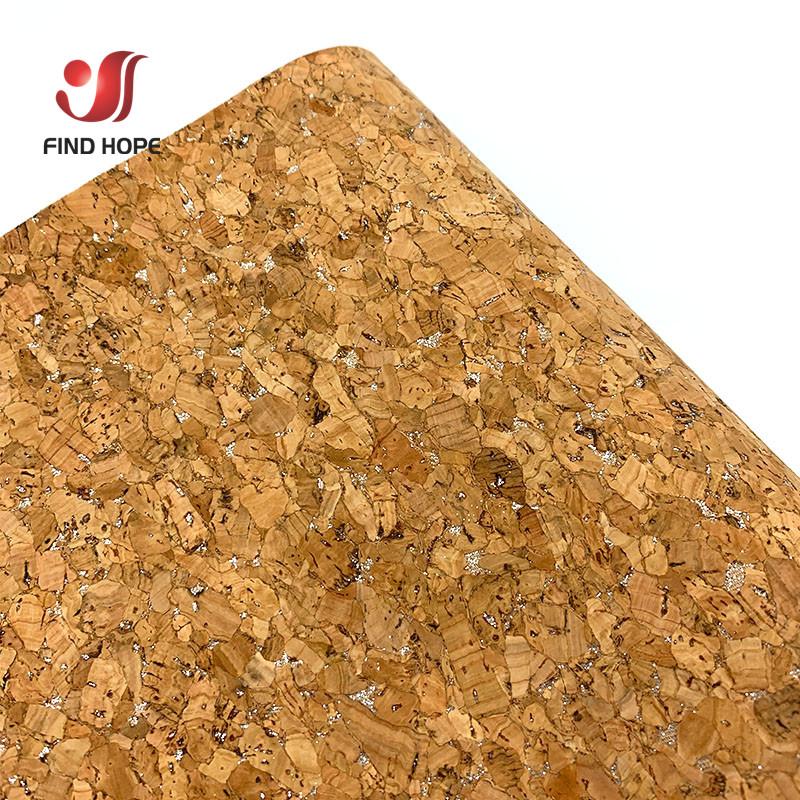 20x30/120cm Glitter Natural Cork Wood Leather Fabric Printed Colored Bow Craft Bag Shoes Sewing DIY Decor