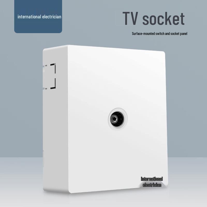 86 Type Double Gang Double Throw Wall Switch & Socket Panel with Exposed Wiring & Five Holes