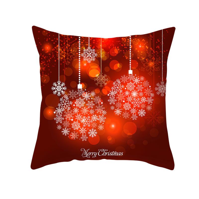 Red Series Christmas Pillow Covers for Home Use, Peach Skin Pillow Covers, Sofa Cushion Covers