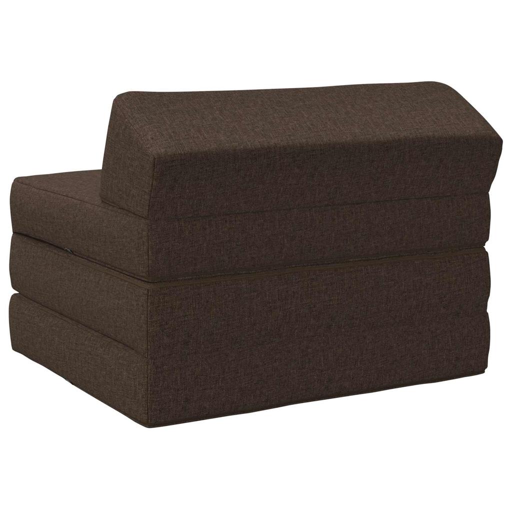Foldable Sofa Bed Taupe 200 x 70 x 10 cm Fabric