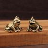 Brass Ornaments, Brass Frog Figurine, Small Home Decor, Animal Figurines, Chihuahua Sculpture.