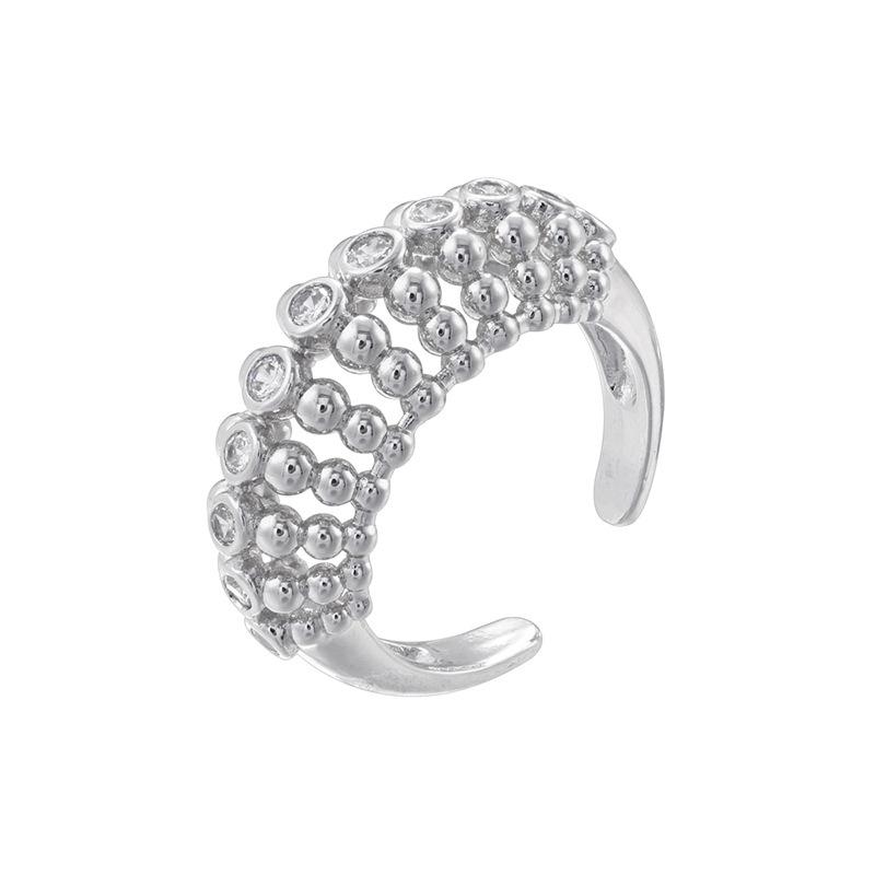 New Hollow Spherical Bracelet with Niche Design, High-end Feel, Light Luxury, Versatile and Open Mouth Jewelry Set