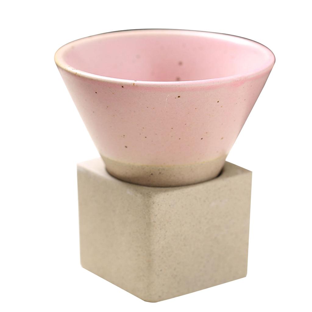Kaffeebecher aus Keramik mit Untertasse 100ml Konischer Porzellanbecher Latte Keramik-Teetasse Küche Bar Haushaltswaren