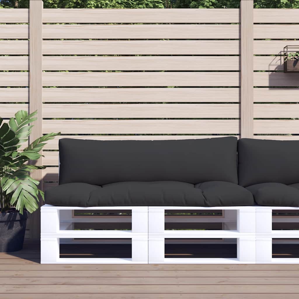 Vidaxl Pallet Sofa Cushions, 2 Pcs, Black, Fabric