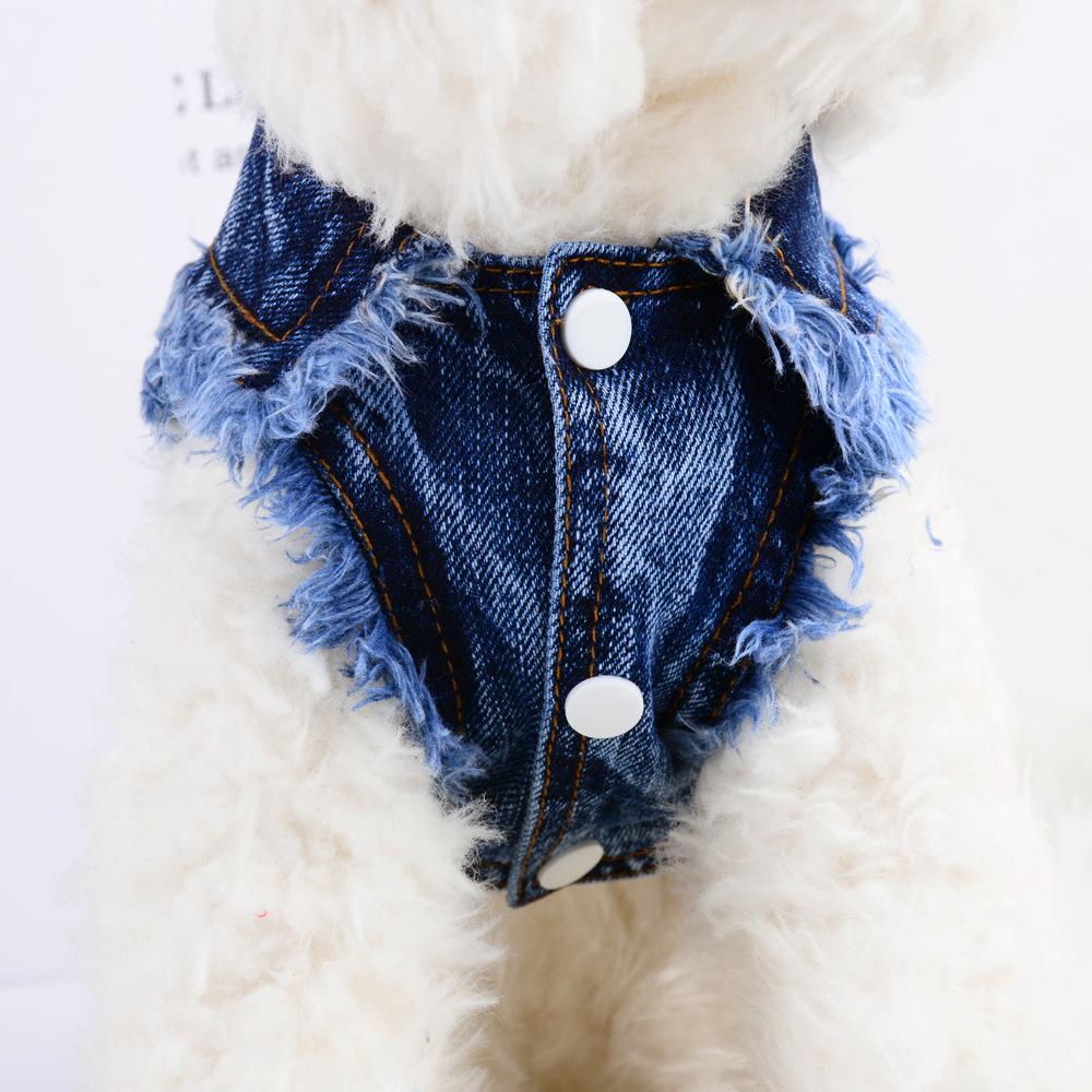 Pet Clothing Cat Small Dog Dog Clothes Denim Vest Jacket Spring Summer Autumn Winter