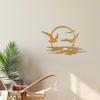 Sunrise Seagulls Coastal Metal Wall Art 15.75 Inch Indoor Outdoor Hanging Decor Beach House Living Room Patio Gift