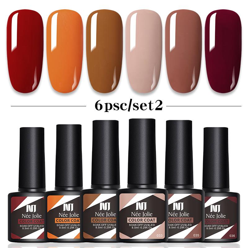 6-Color Nail Polish Glue Set, Popular Color Nail Glue, Phototherapy Nail Polish Glue Can Be Matched Arbitrarily.