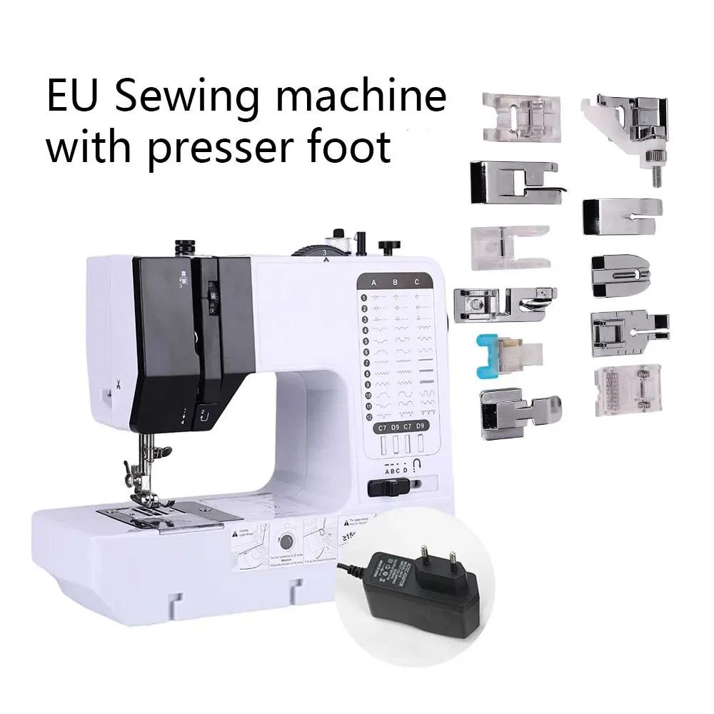 Sewing Machine 38 Stitches Mini Portable Handy Replaceable Presser Foot Winding Overlock Start Button Electrec With Pedal Repair
