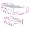 Bed Frame with Drawers Sonoma Oak 75 x 190 cm Engineered Wood