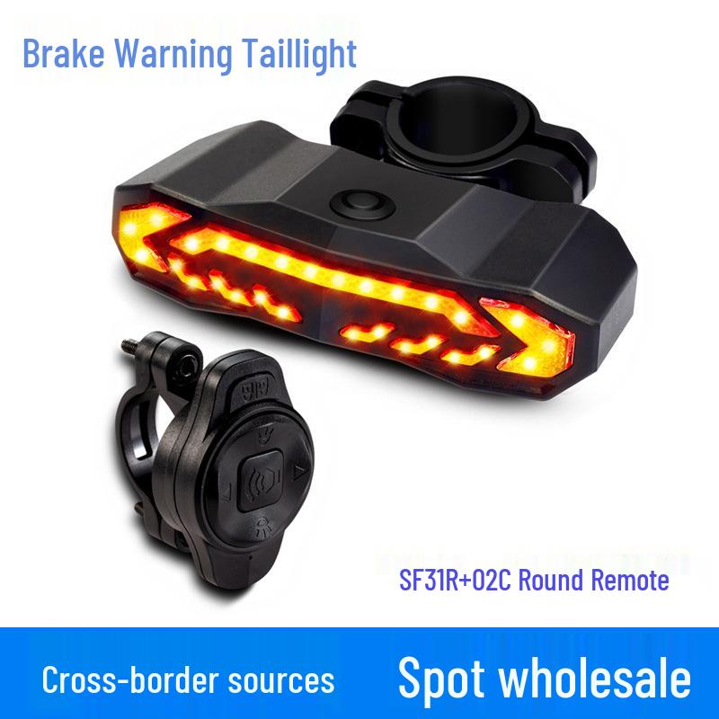 Smart Waterproof Bicycle Taillight with Remote-Control, Rechargeable, Anti-theft Alarm, and Brake Sensing Technology