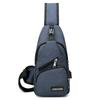Men's breast bag, large-capacity casual backpack, cycling shoulder oblique span bag, water-proof Oxford cloth breast bag.
