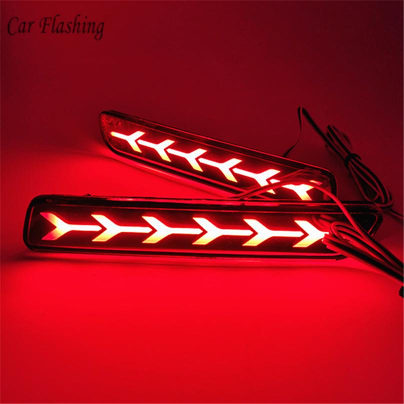 Car Flashing 2 Pcs For Suzuki Ertiga Alivio Ciaz Vitara S-Cross SX4 Splash LED DRL Rear Bumper Light Brake Tail Lamp Drl Driving
