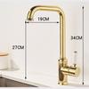 Tuqiu Gold Kitchen Faucet 360 Rotating Swivel Sink Faucet Mixer Tap Fashion Sink Faucet Copper Hot And Cold Basin Faucet  Tap