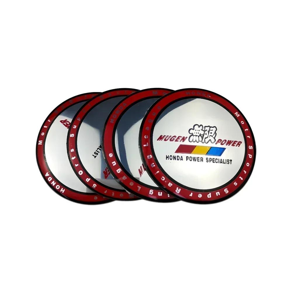 56/60/65mm Car Wheel Center Hub Sticker for Honda Mugen Accord HRV Fit Jazz City Civic Inspire CRV Odyssey Jade Accessories