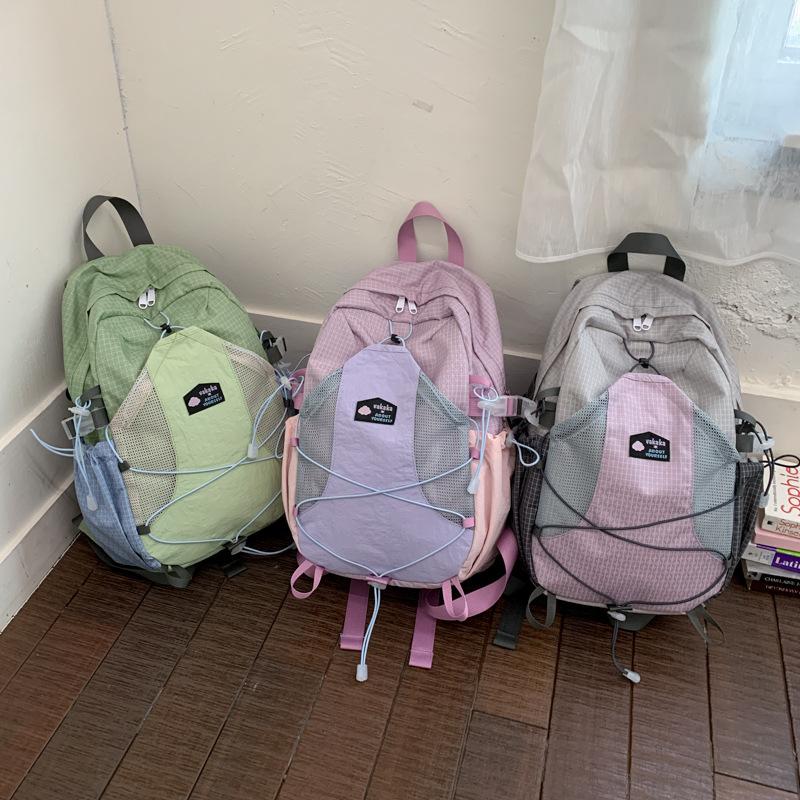 Schoolbag Lightweight College Student New Leisure Hiking Backpack Sports Large Capacity Backpack School Bag Outdoor Travel