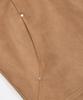 Sperone Mandarin Collar Curved Suede Blouson (Camel)
