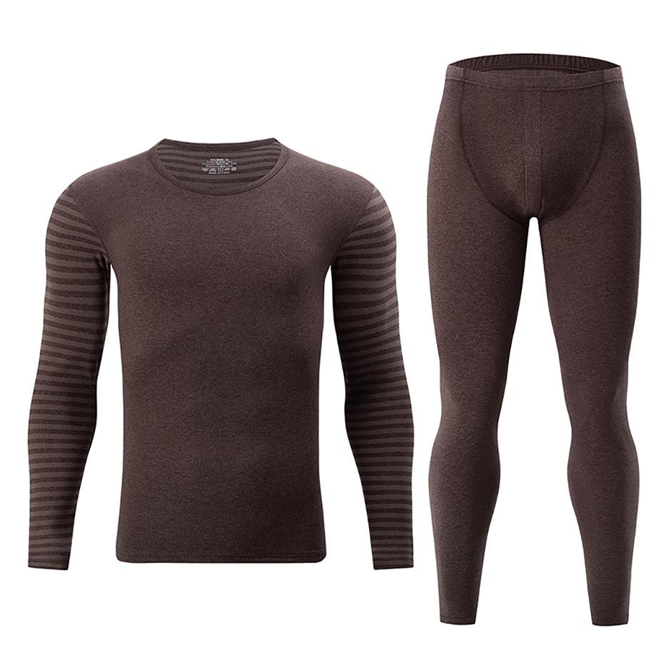 Fashion Large Size Men's Spring and Autumn Thermal Suit Winter Bottoming Autumn Clothes and Trousers Men's Home Thermal Underwear Set