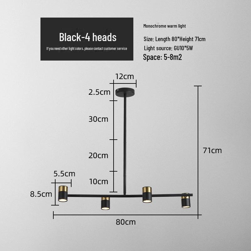 Modern Post-Modern Multi-Head LED Chandelier: Stylish Luxury for Dining Tables, Restaurants, and Bars