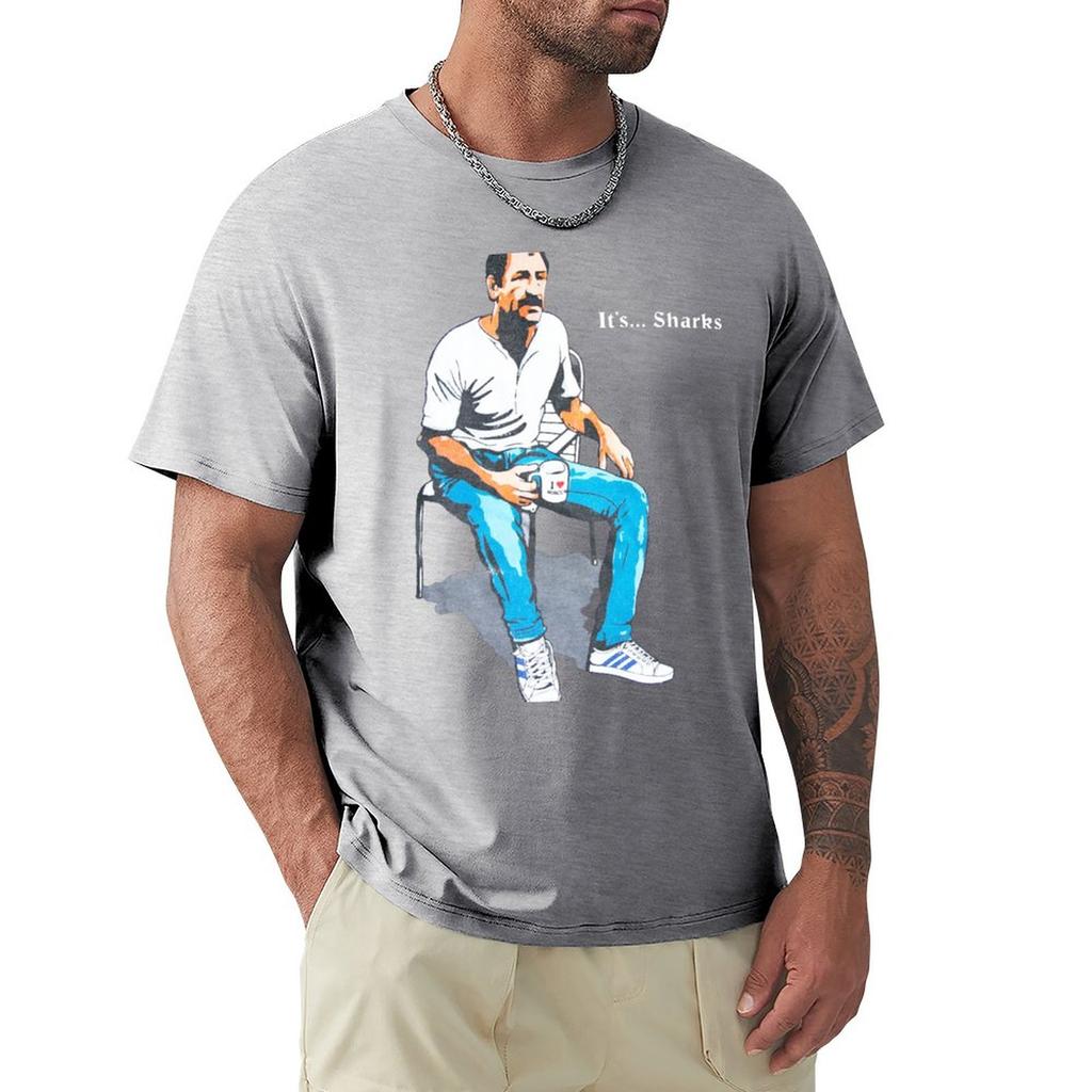 Humor T Shirt Cotton Paul Sykes - Its Sharks T-Shirt Vintage T Shirt Design Your Own Plain T Shirts Men Fashion Mens