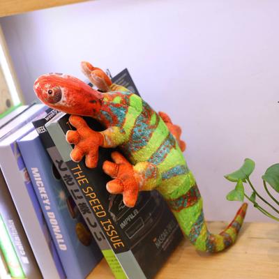 Lizard Plush Toy Soft Fully Filled Cute Animal Doll Plushie Ornament Photo Props Simulation Chameleon Stuffed Reptile Doll Pillow Home Decoration