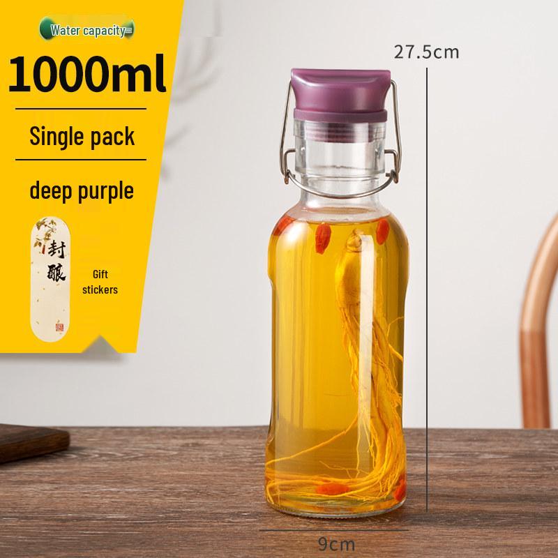 High-Grade Thick Glass Wine Bottle for Long-Term Baijiu Storage, Sealed and Durable