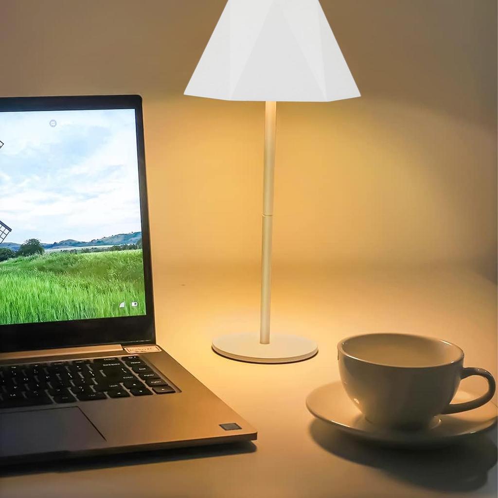 LED Cordless Table Lamp 5200mAh Rechargeable Battery Desk Lamp IP54 Waterproof Stepless Brightness Touch Control Table Light