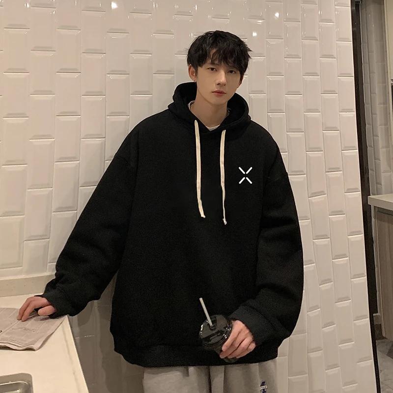 

Men s Oversized Hoodie Blsck Fashion Men s Print Over Size Hoodies with Hat 5XL Hoody for Men Casual Wear Male Sweatshirt M