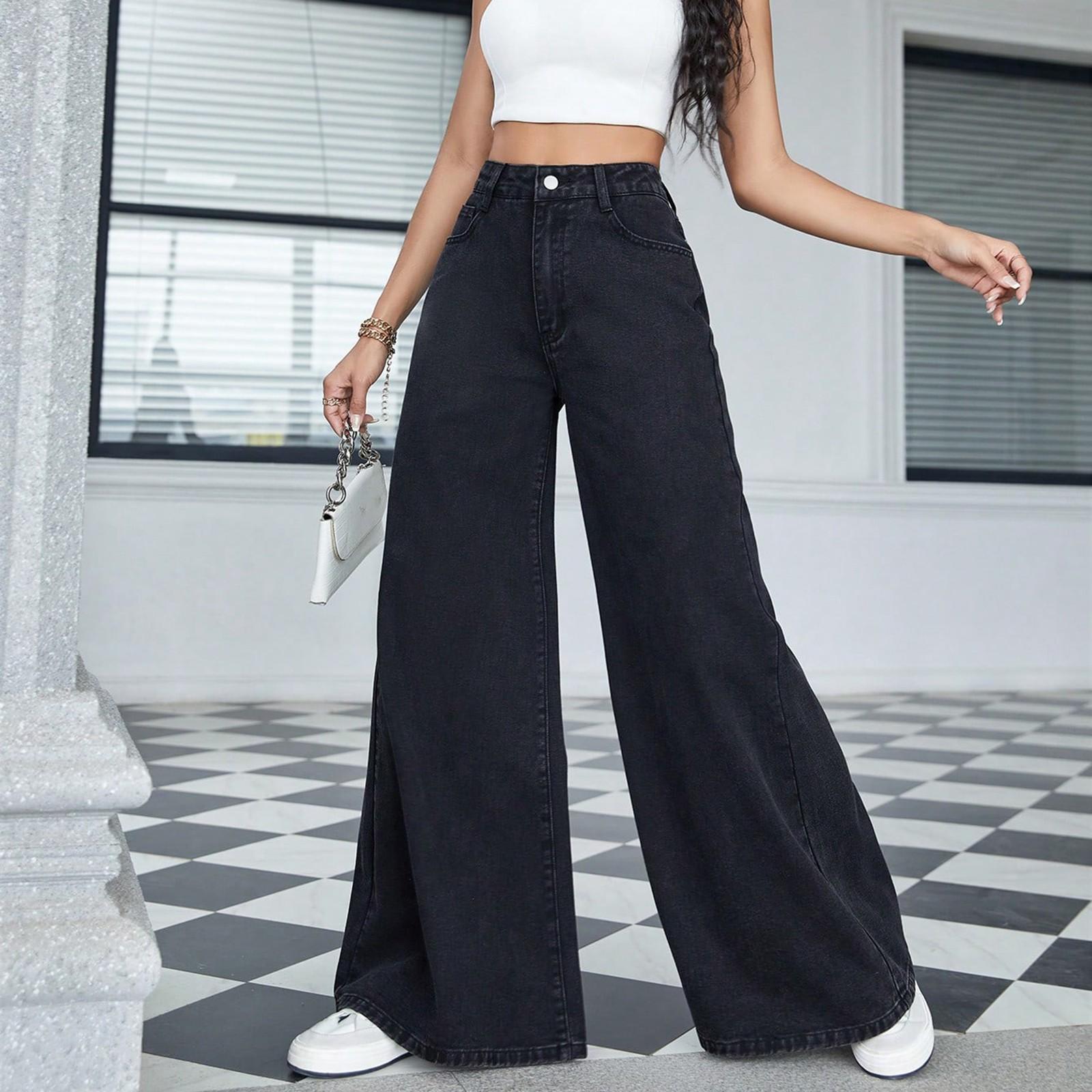 Women s Color Trend Ripped Casual Fashion Straight Leg Jeans M