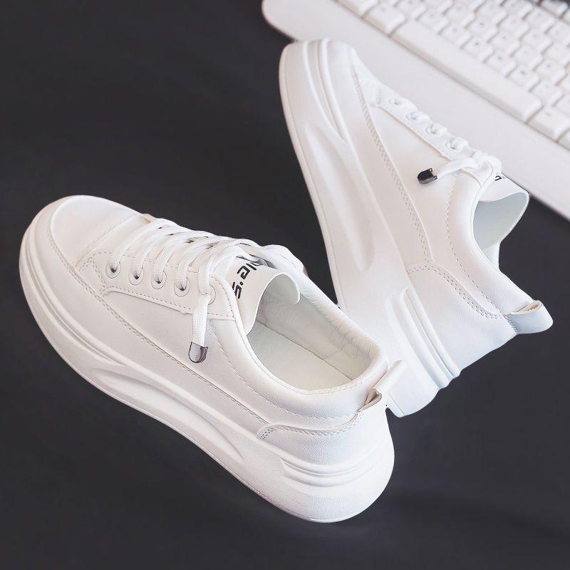 

New Autumn Thick Bottom Easy Wear Tide Shoes Women s Shoes Canvas Versatile Student Casual Sports Skate Shoes White Shoes 35