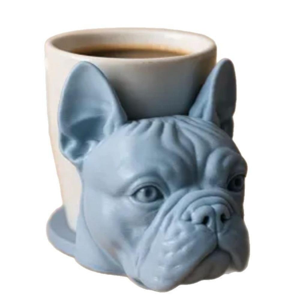 

PLA Подставка под голову бульдога Теплоизоляция Аксессуары для стакана с водой Новые украшения для подставок Офис серый